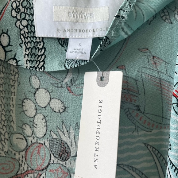 NWT Anthropologie Blue Patterned Jacket - Picture 4 of 5